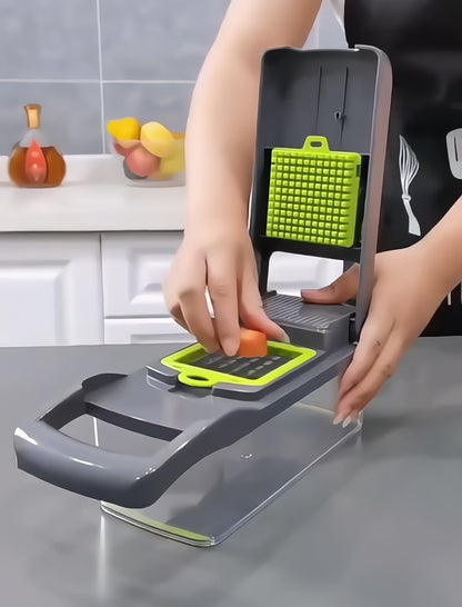 PICADORA DE VERDURAS 15 EN 1 CON 8 CUCHILLAS REEMPLAZABLES