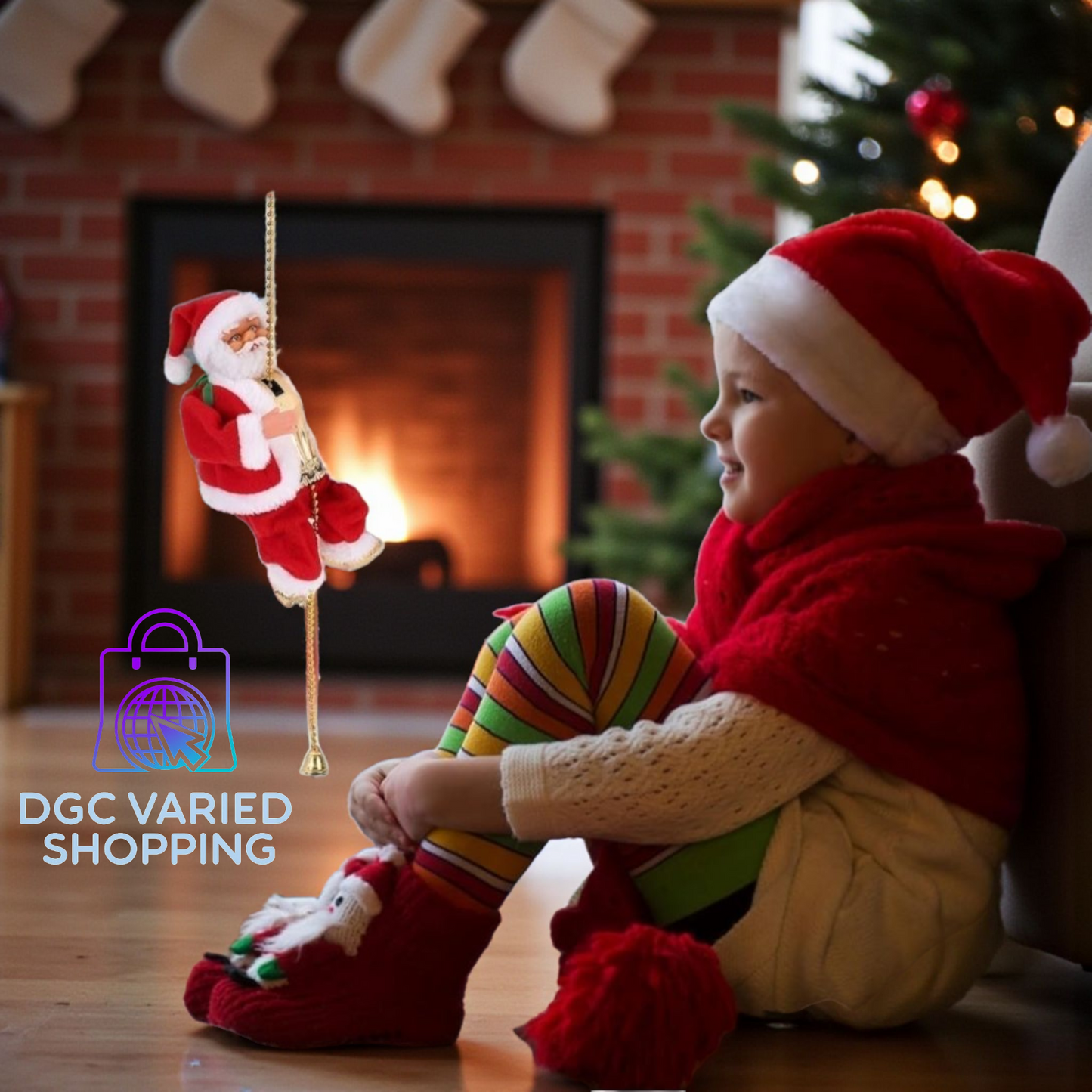 PAPÁ NOEL ESCALADOR ELÉCTRICO MUSICAL