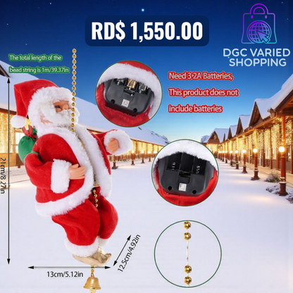 PAPÁ NOEL ESCALADOR ELÉCTRICO MUSICAL