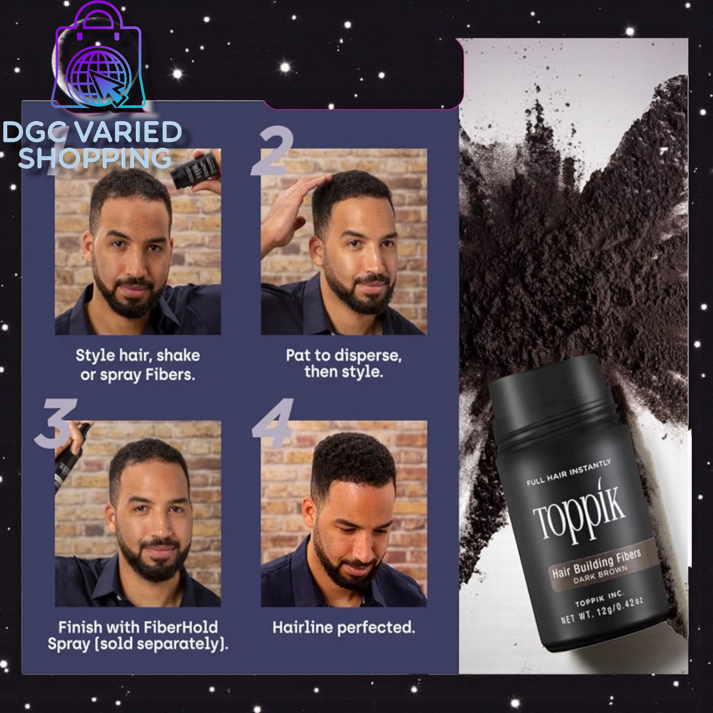 FIBRA CAPILAR + APLICADOR OCULTAR CLAROS EN EL PELO