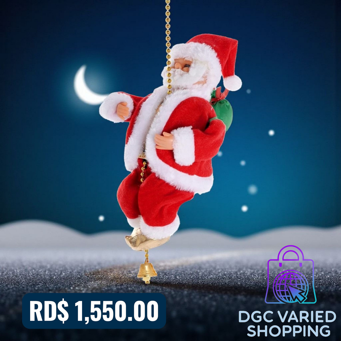 PAPÁ NOEL ESCALADOR ELÉCTRICO MUSICAL