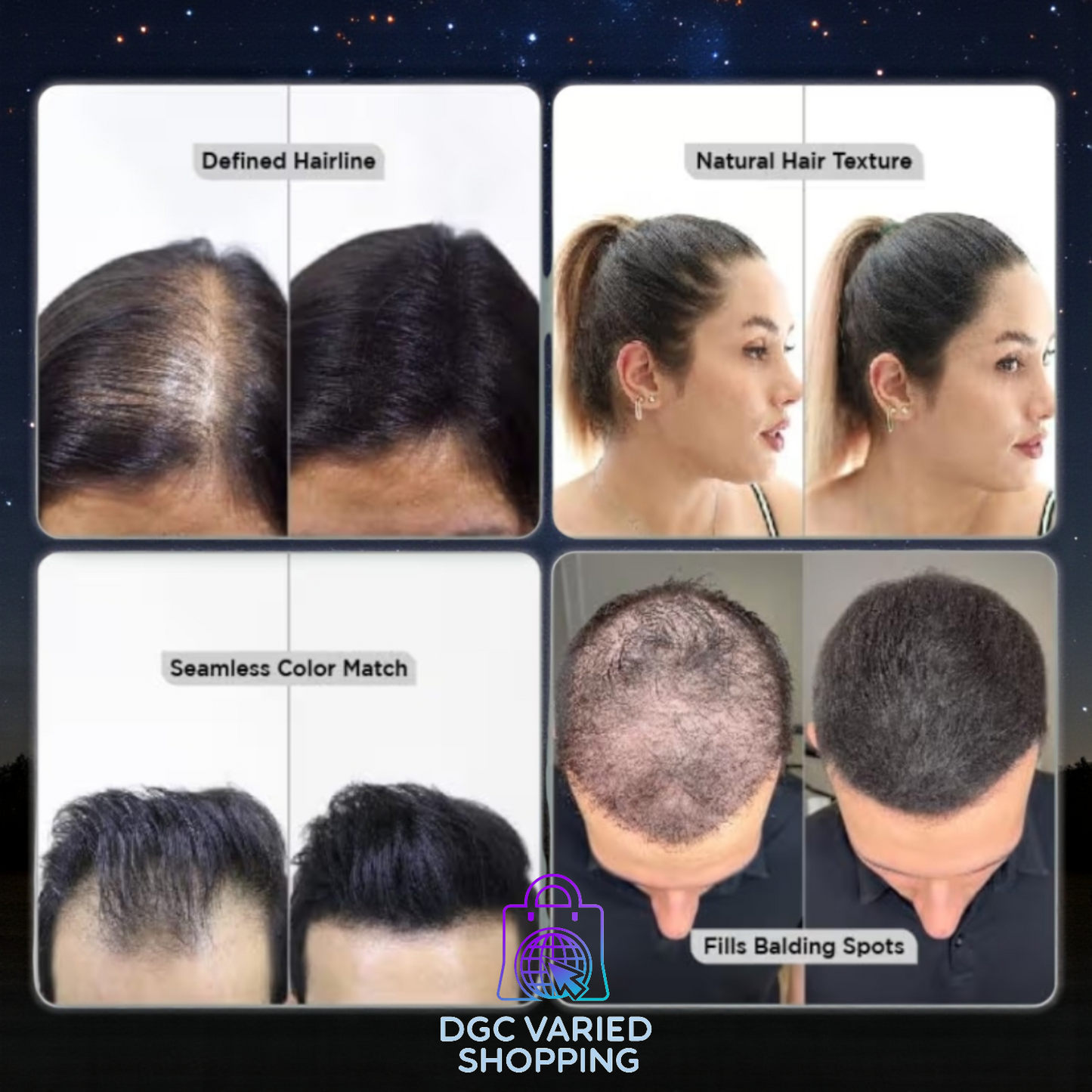 FIBRA CAPILAR + APLICADOR OCULTAR CLAROS EN EL PELO