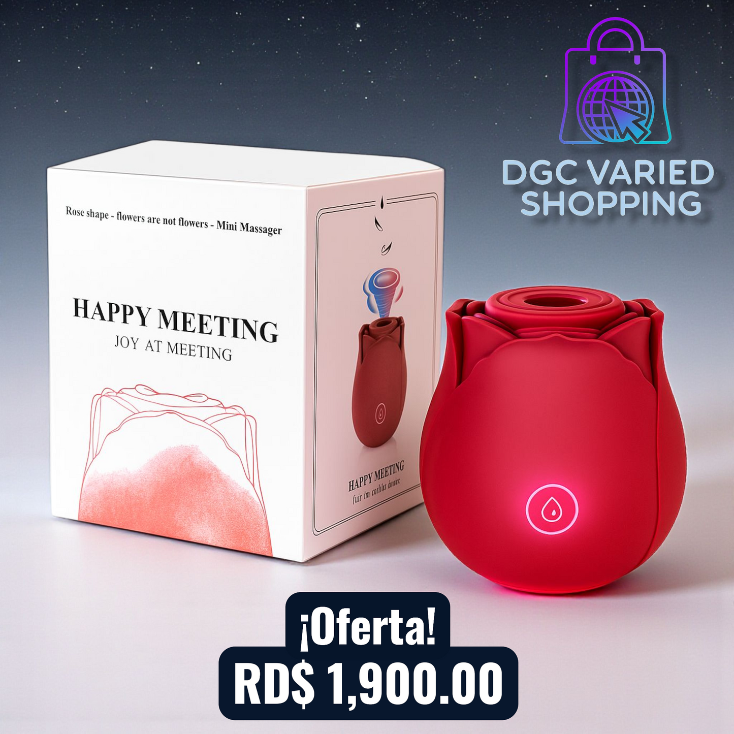 ROSA DEL PLACER VIBRADOR DE ROSAS PARA MUJER